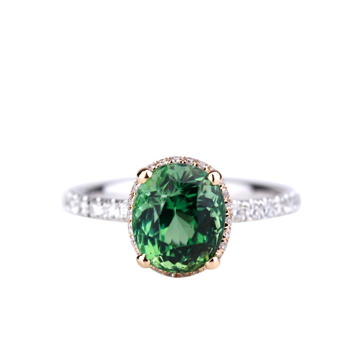 Bague tourmaline verte