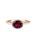 Pierre Précieuse Grenat Rhodolite 1,70 Carats - Coupe Ovale - Clarté VS1 - Rouge - Neuf Sans Emballage