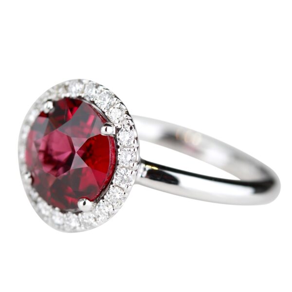 Bague grenat rond