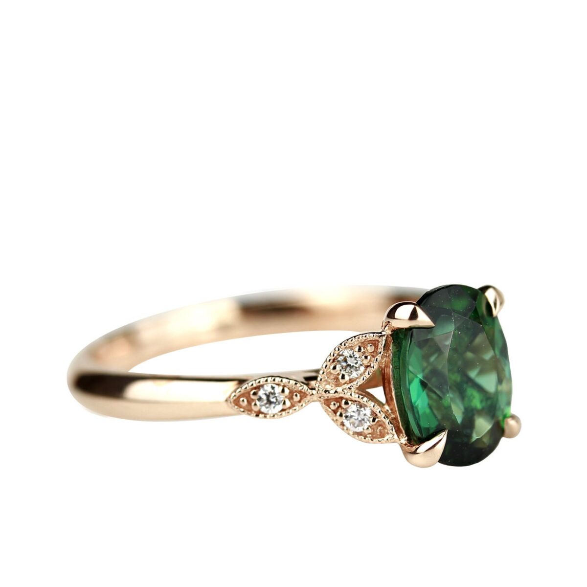 Bague tourmaline verte