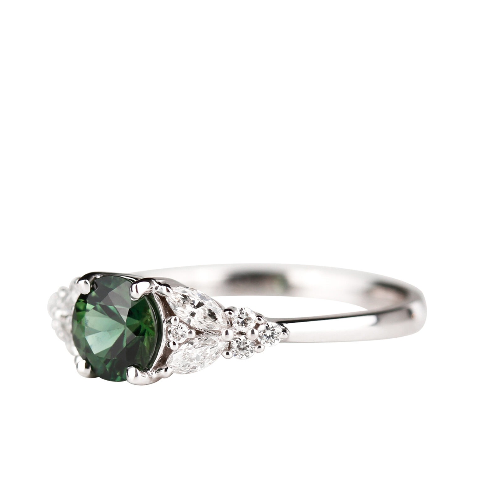 Bague saphir vert