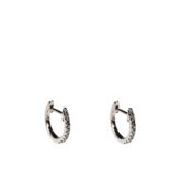 Boucles d'oreilles Minis créoles diamants et or noir