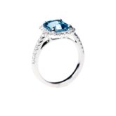 Bague aigue-marine et diamants
