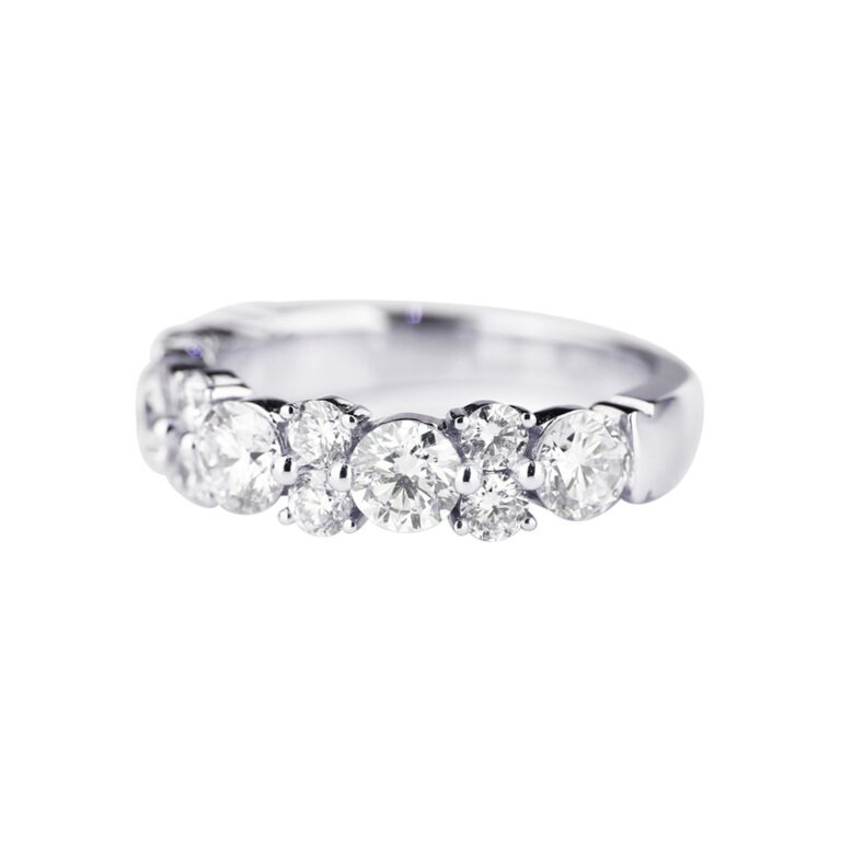 Alliance diamants & or blanc