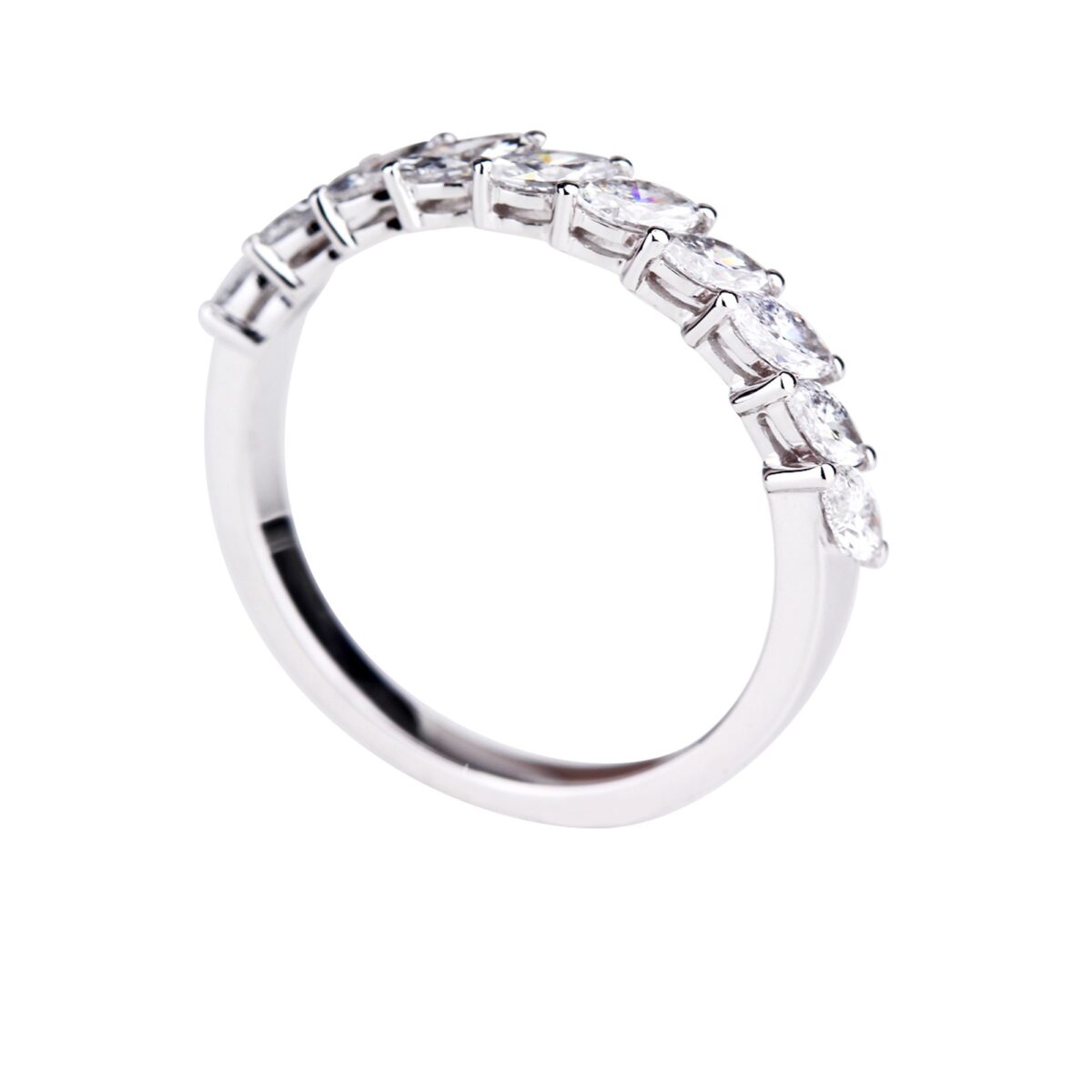 Alliance diamants taille marquise