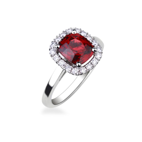 Bague spinelle rouge