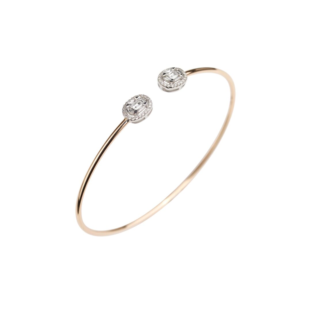 Bracelet diamants or rose