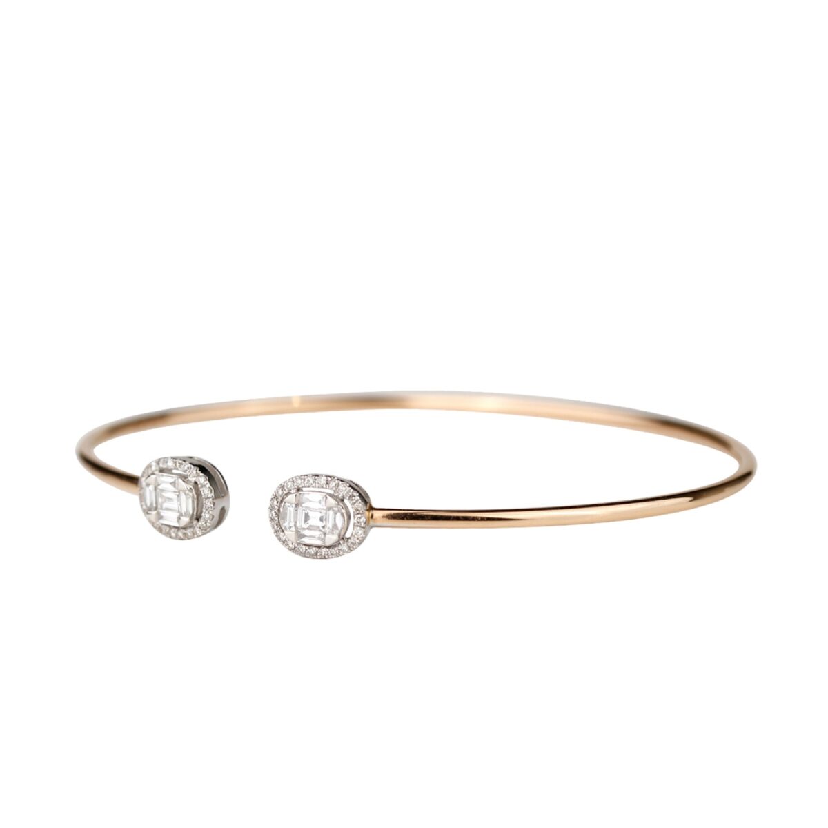 Bracelet diamants or rose
