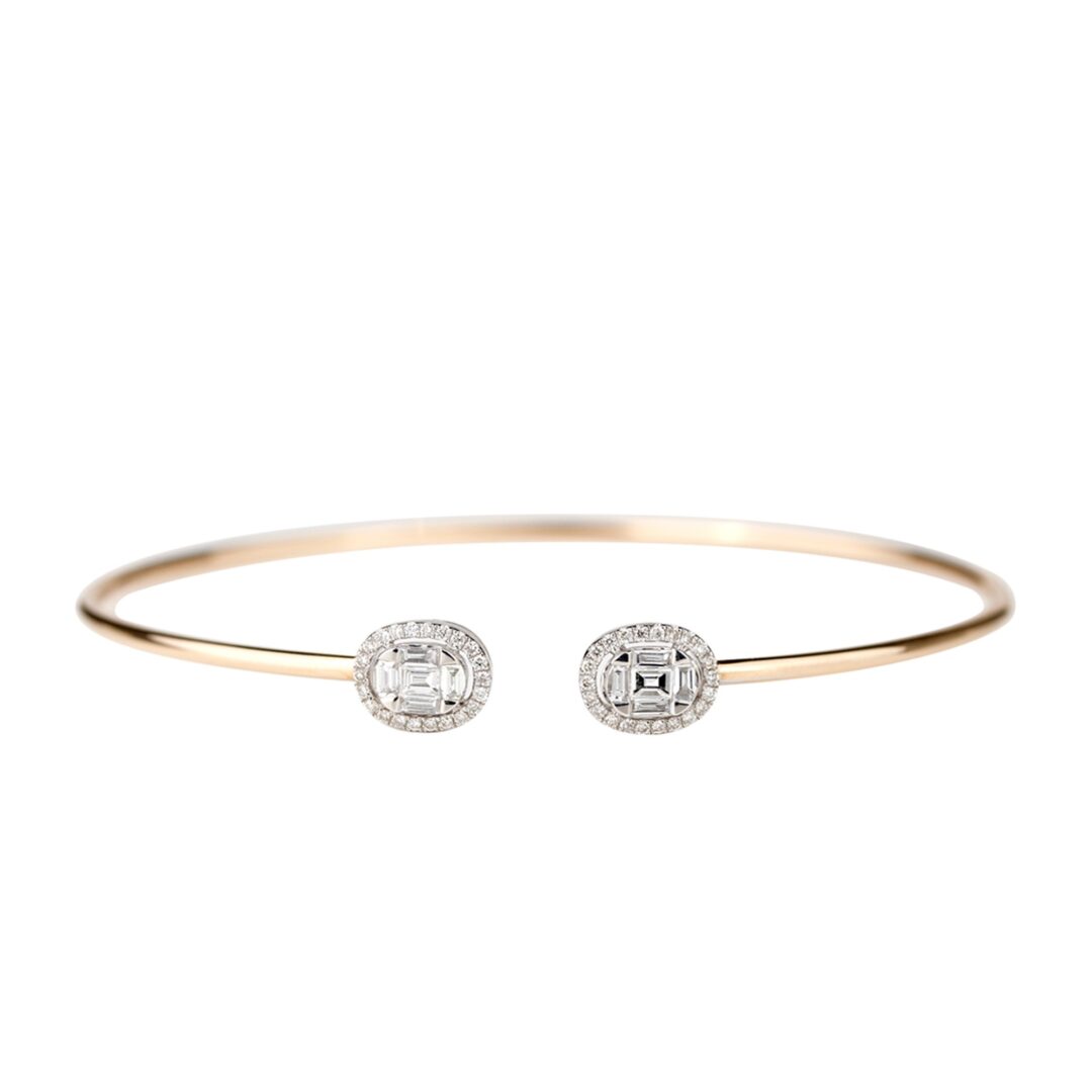 Bracelet diamants or rose