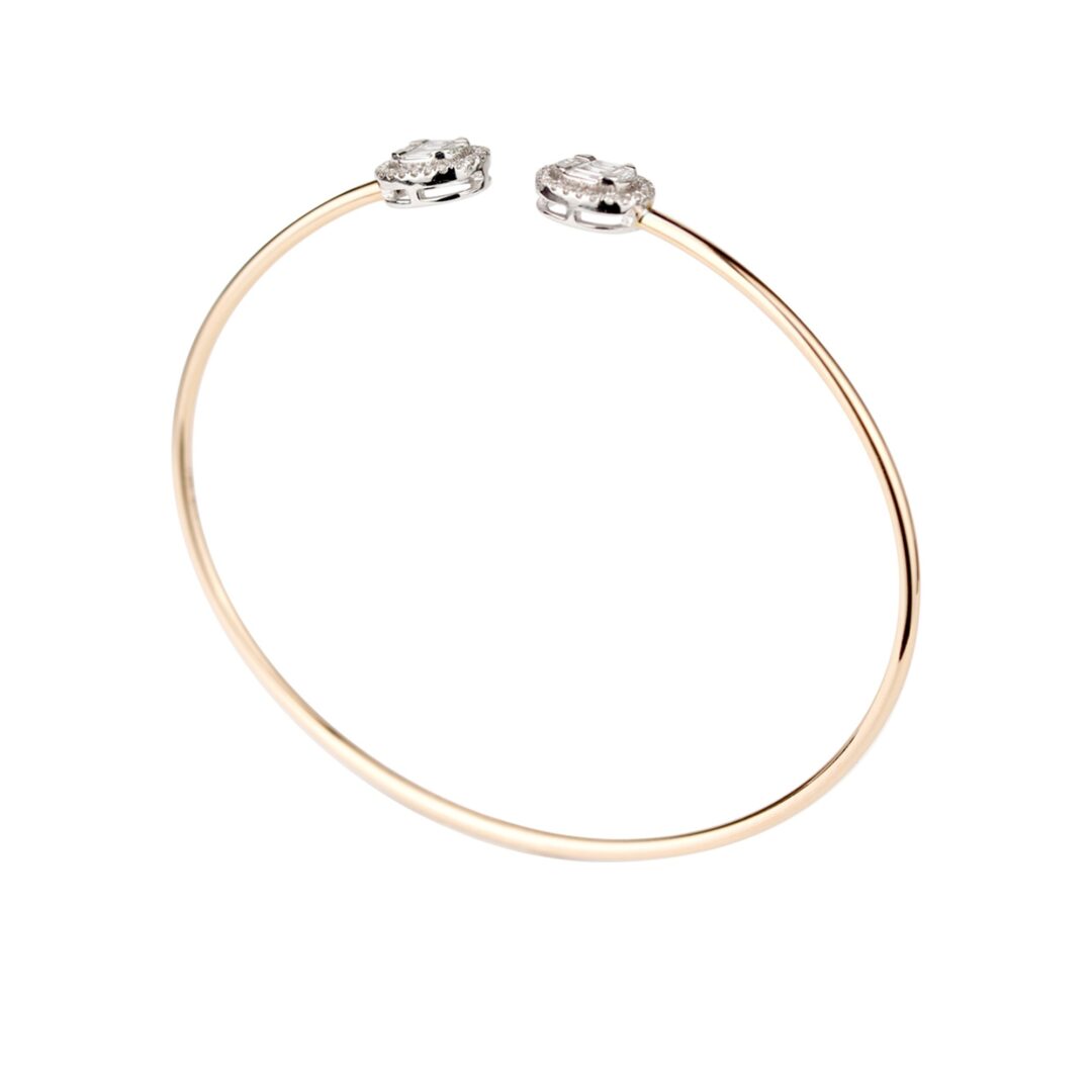 Bracelet diamants or rose