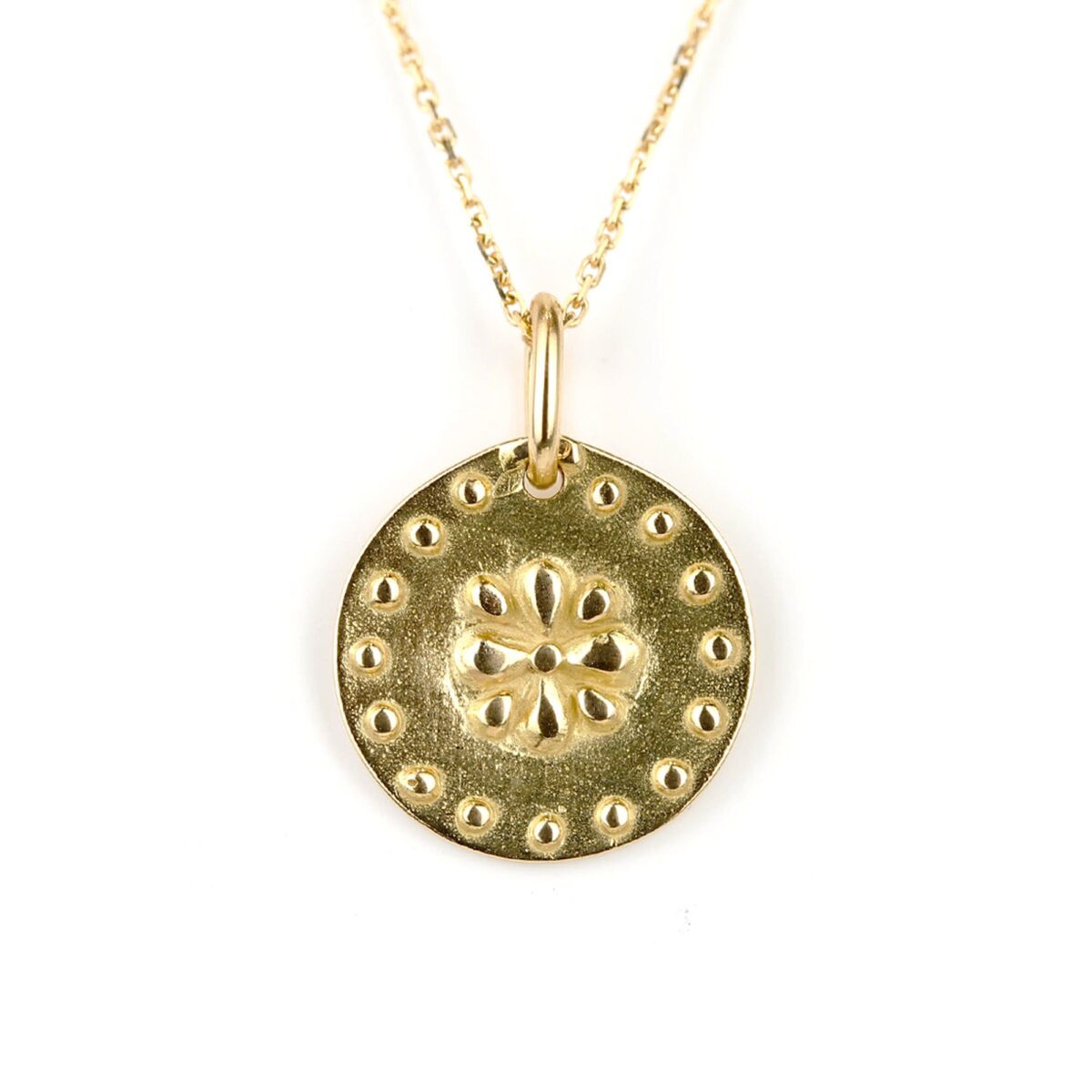 Pendentif fleur en or