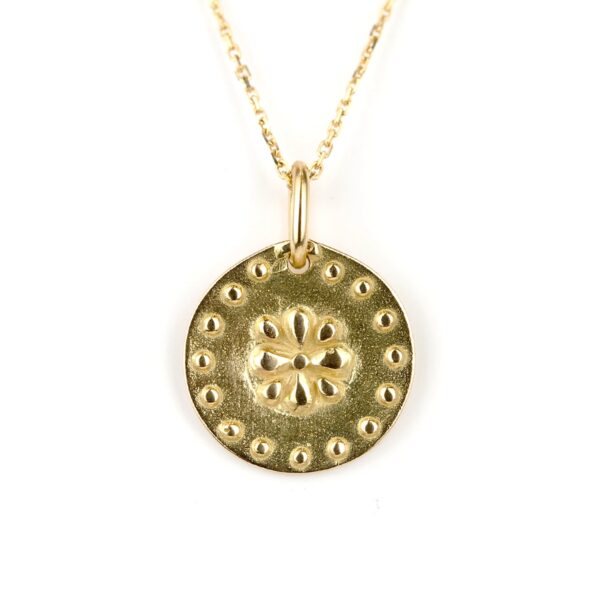 Pendentif fleur en or