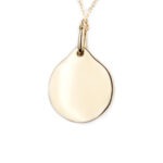 Pendentif Médaillon Doré Avec Fleur De Pissenlit - Inclusion Sous Verre - Occasion Bon état