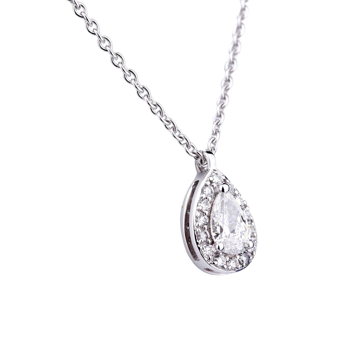 Pendentif Solitaire diamant poire