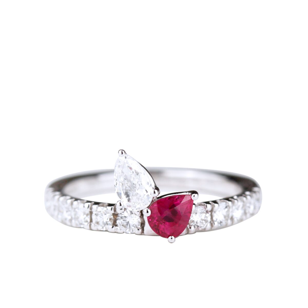 Bague rubis & diamant