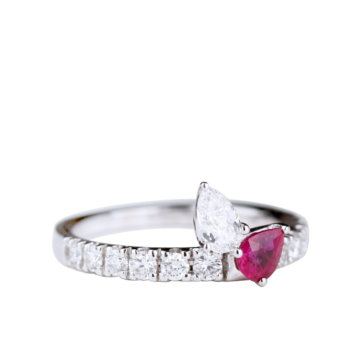 Bague rubis & diamant