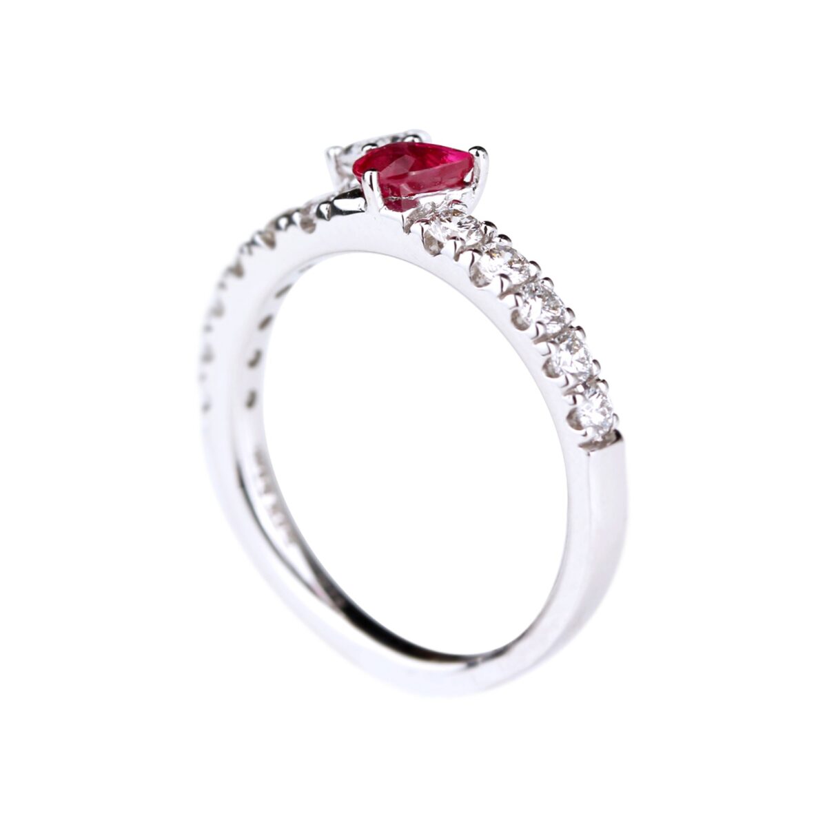 Bague rubis & diamant