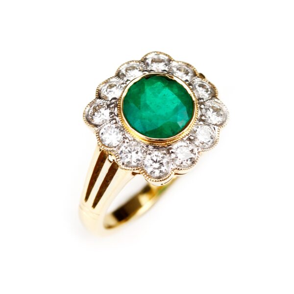 Bague fiançailles émeraude