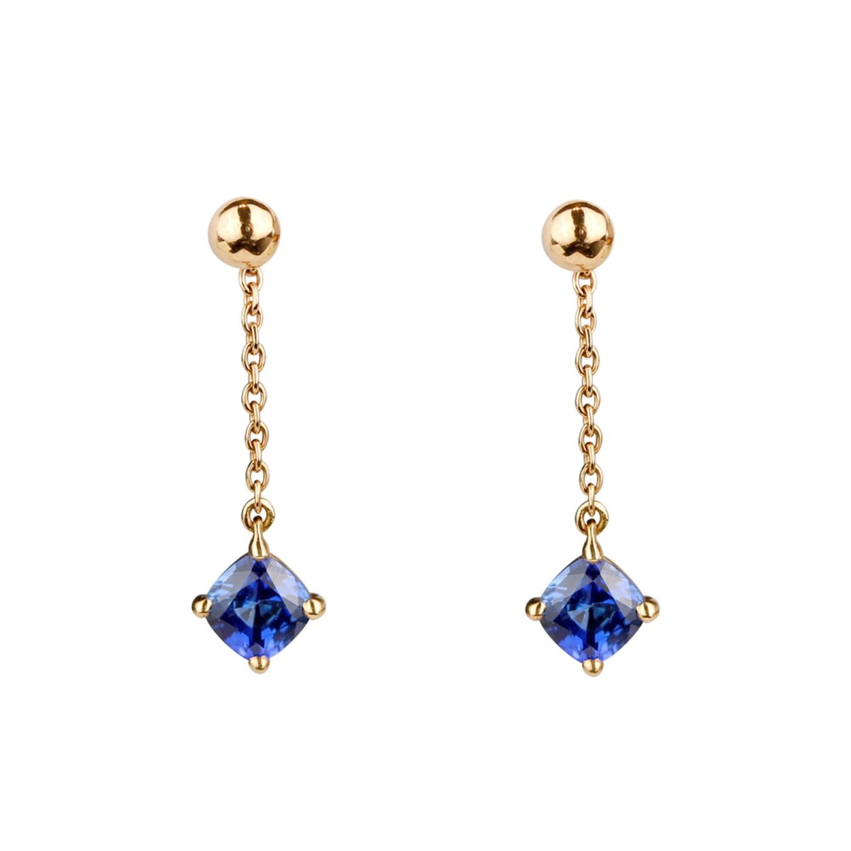 Boucles d'oreilles saphirs