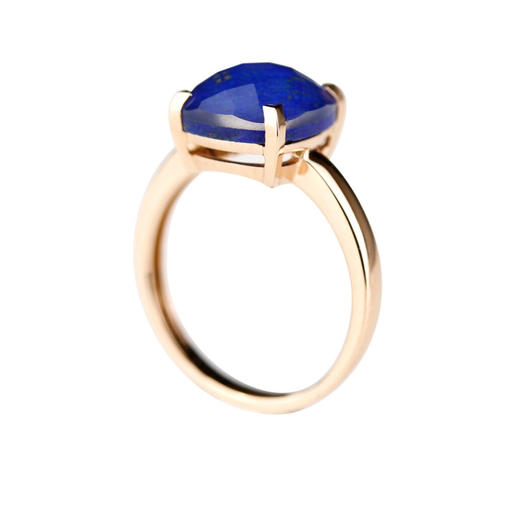 Bague lapis-lazuli & or rose