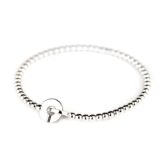 Bracelet perles d'or blanc 18K