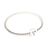 Bracelet perles d'or blanc