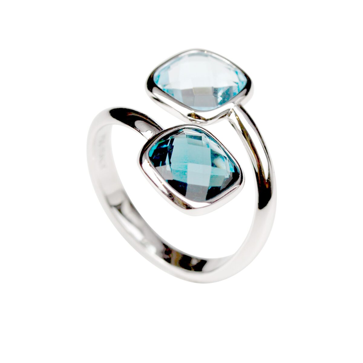 Bague topazes et or blanc
