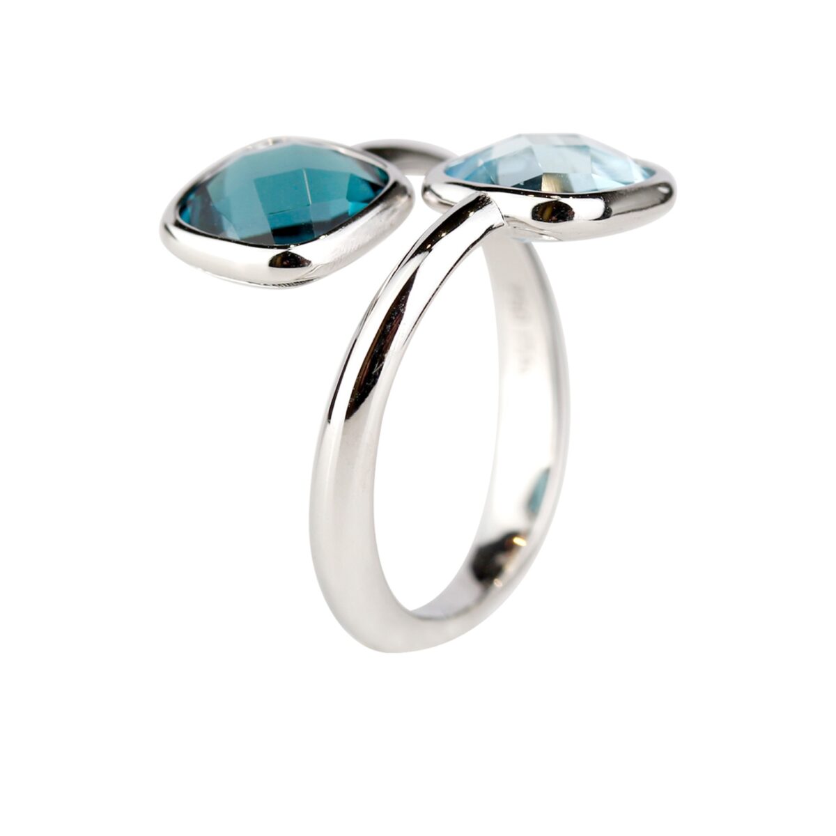 Bague topazes et or blanc