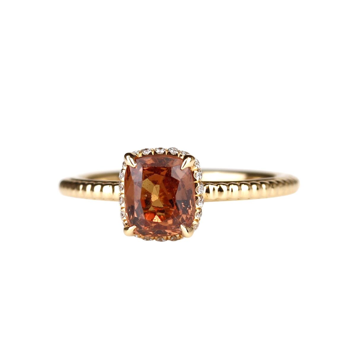 Bague saphir orange