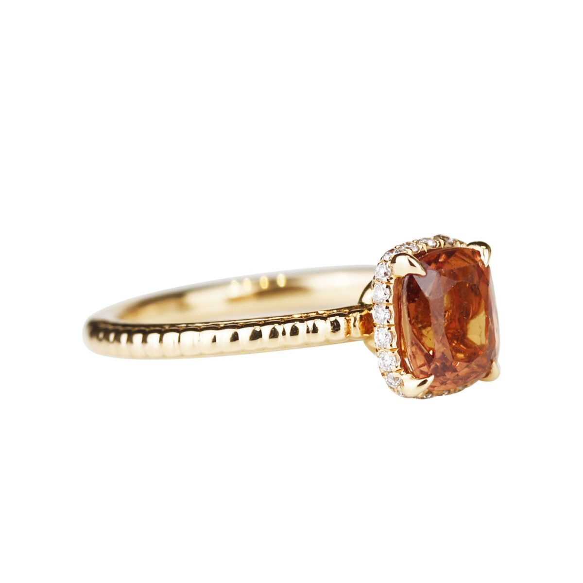 Bague saphir orange