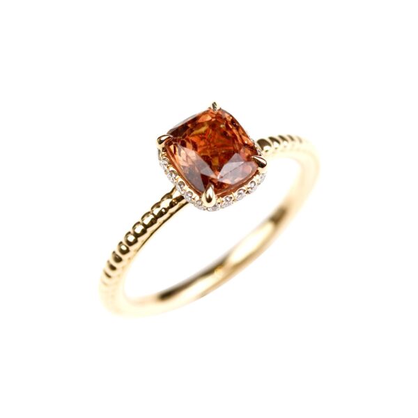 Bague saphir orange