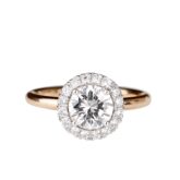 Solitaire diamant fiançailles