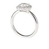 Solitaire diamant fiançailles or blanc