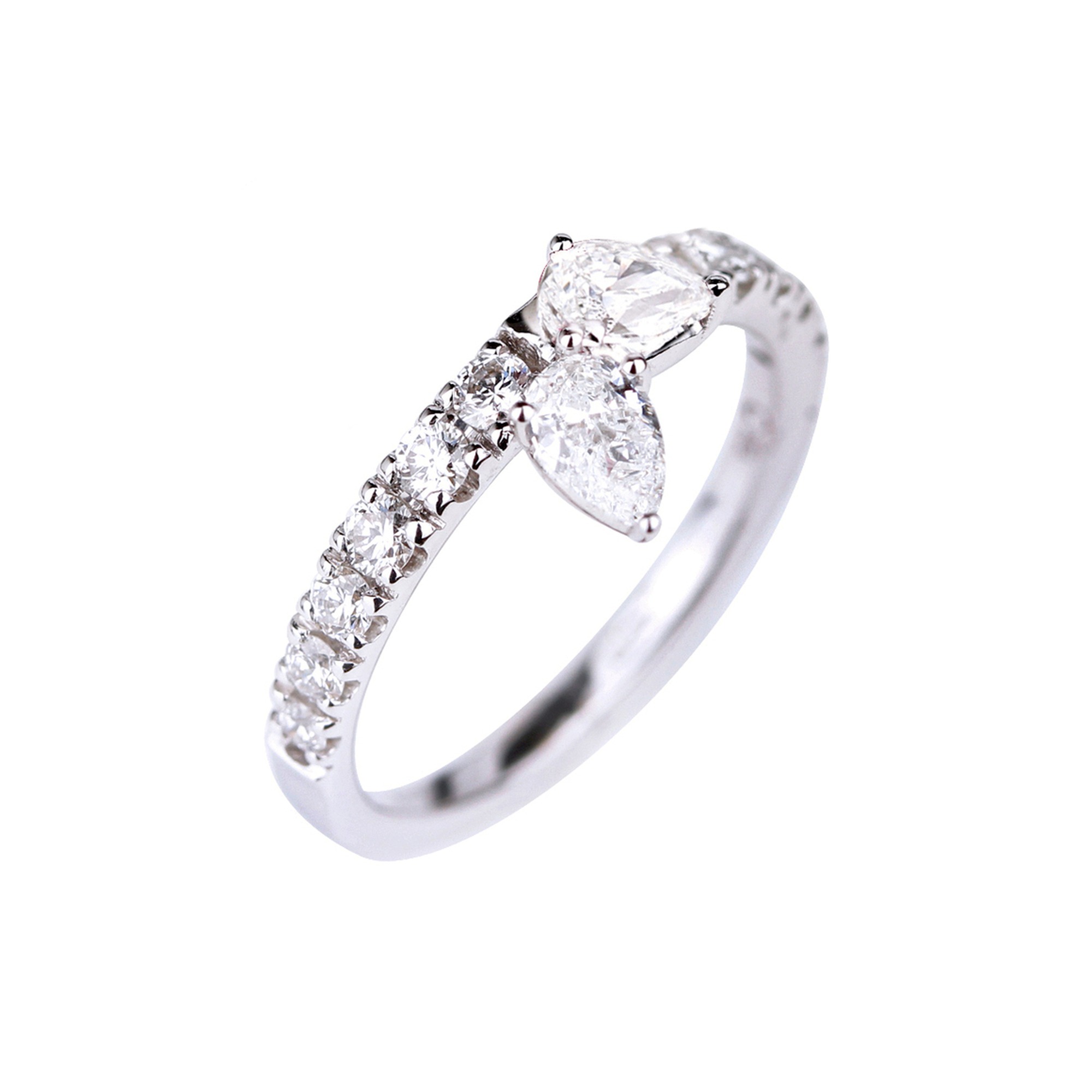 Bague de fian ailles Bague toi et moi diamants Compagnie des