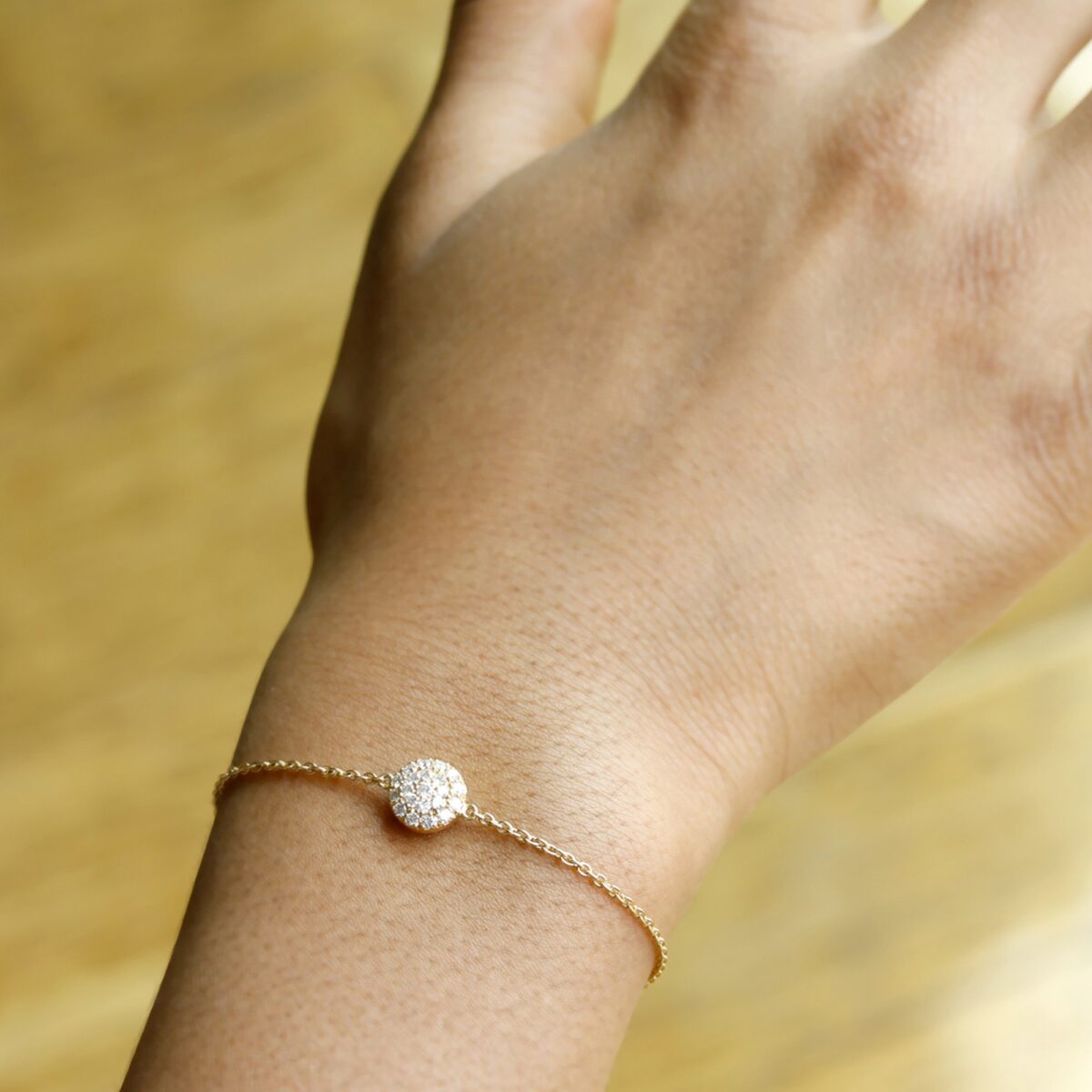 Bracelet diamants et or jaune 18 K