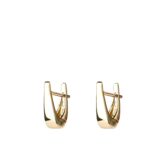Petites créoles croissant de lune en or 18 K