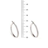 Boucles d'oreilles créoles rondes diamants