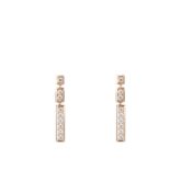 Boucles d'oreilles articulées diamants et or blanc