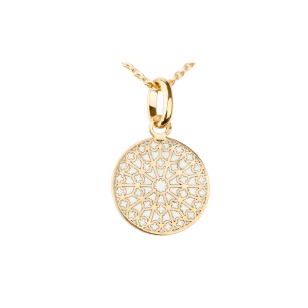Médaille ronde motif rosace en or