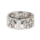 Bague diamants et or blanc 18 K