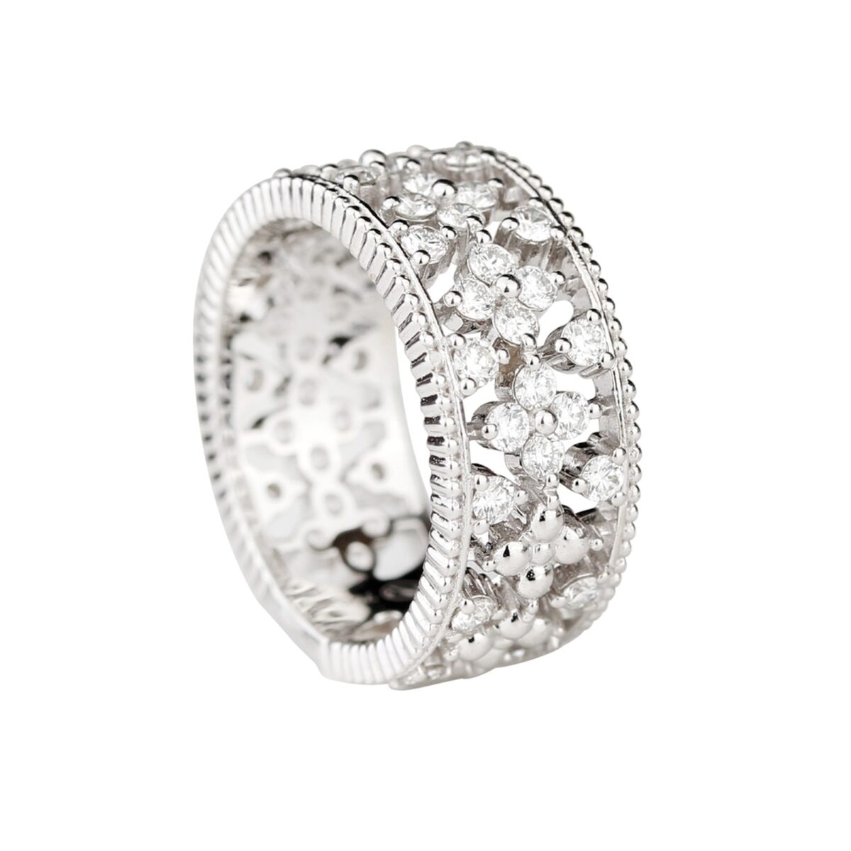 Bague diamants et or blanc 18 K