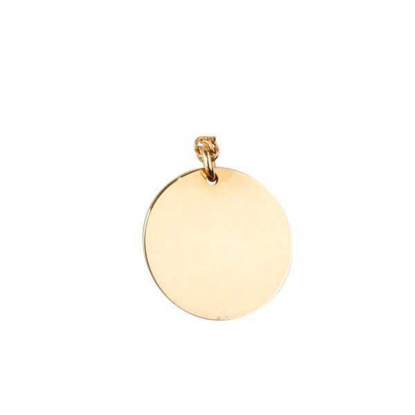 Broche Vintage Pendante Cœur Gravée - Photo Religieuse - Couleur Or - État Impeccable