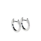 Boucles d'oreilles Minis créoles diamants & or blanc