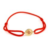 Bracelet saphirs orange et cordon orange