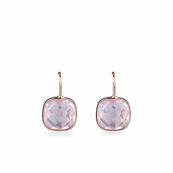 Boucles d'oreilles quartz rose Gem