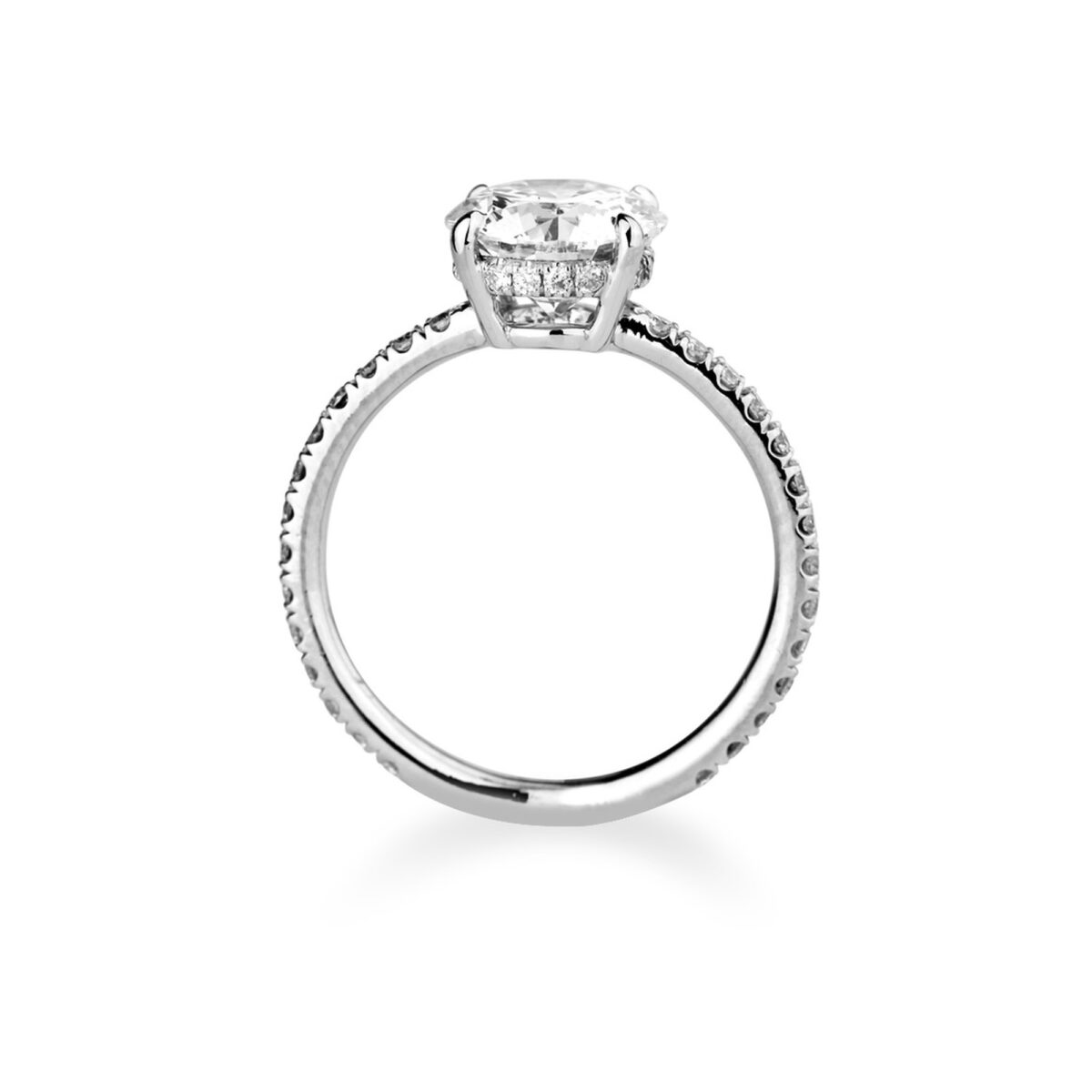 Solitaire diamant de 2 carats et platine