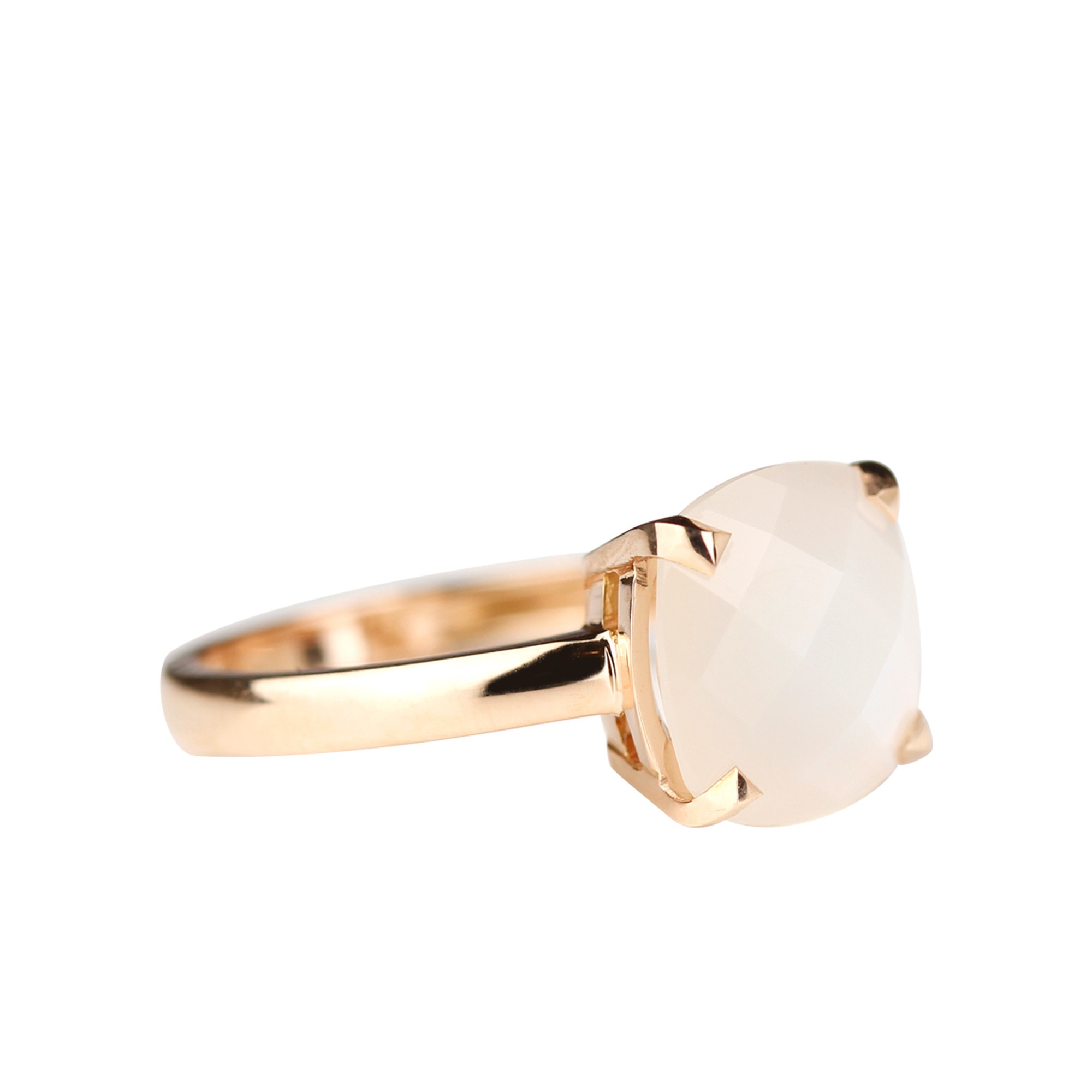 Bague pierre de sales lune or jaune