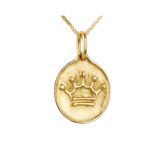 Médaille en or motif couronne