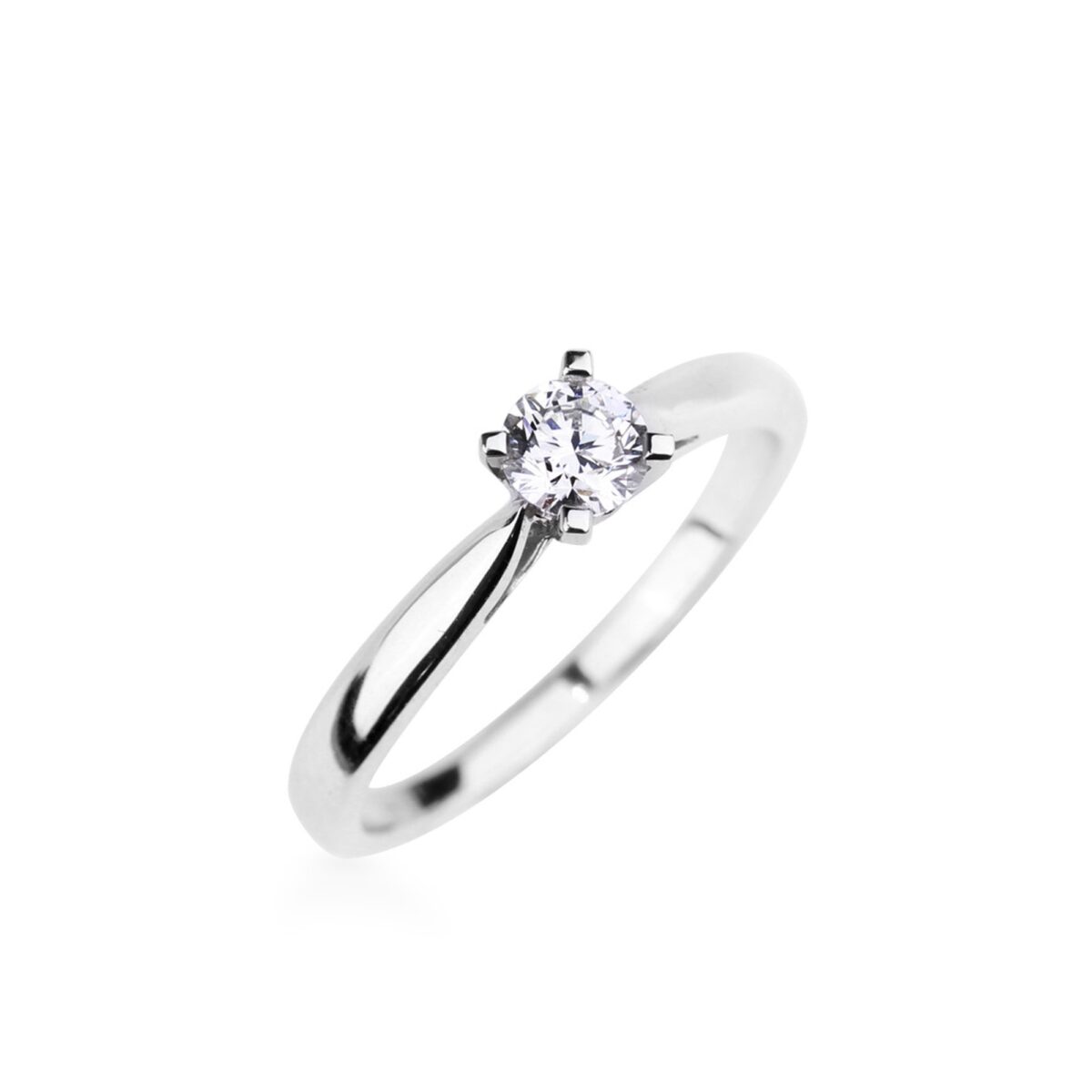 Solitaire diamant taille brillant platine