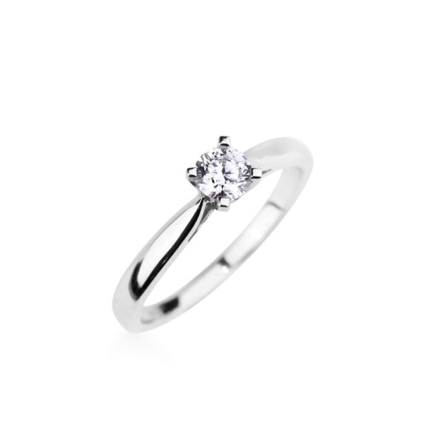 Solitaire diamant taille brillant platine 
